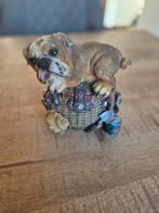 Gipsen Spaarpot Engelse Bulldog, Ophalen of Verzenden, Gebruikt, Overige materialen, Dierenbeeld