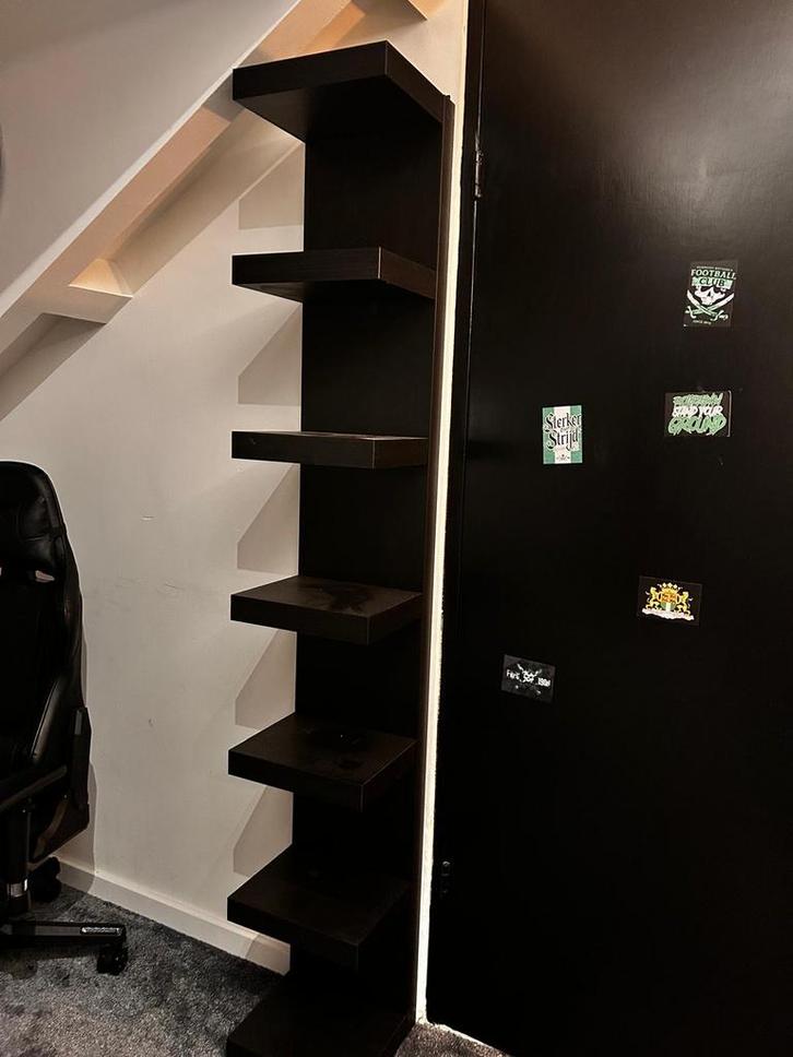 IKEA Lack Wandrek - Zwartbruin, Huis en Inrichting, Kasten | Stellingkasten, Zo goed als nieuw, Ophalen