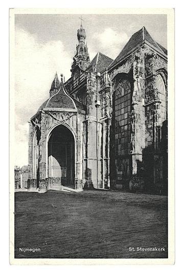 901915 Nijmegen st Stevenskerk kerk 1933 Postzegel afgeweekt beschikbaar voor biedingen