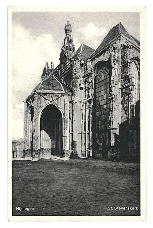 901915 Nijmegen st Stevenskerk kerk 1933 Postzegel afgeweekt, Verzamelen, Ansichtkaarten | Nederland, Gelopen, Gelderland, Ophalen of Verzenden