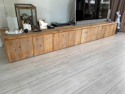 Steigerhouten tv meubel, Huis en Inrichting, Kasten | Televisiemeubels, Gebruikt, Minder dan 100 cm, 200 cm of meer, 50 tot 75 cm