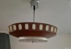 Mid-century spage age hanglamp., Ophalen of Verzenden, Gebruikt, Metaal, Minder dan 50 cm