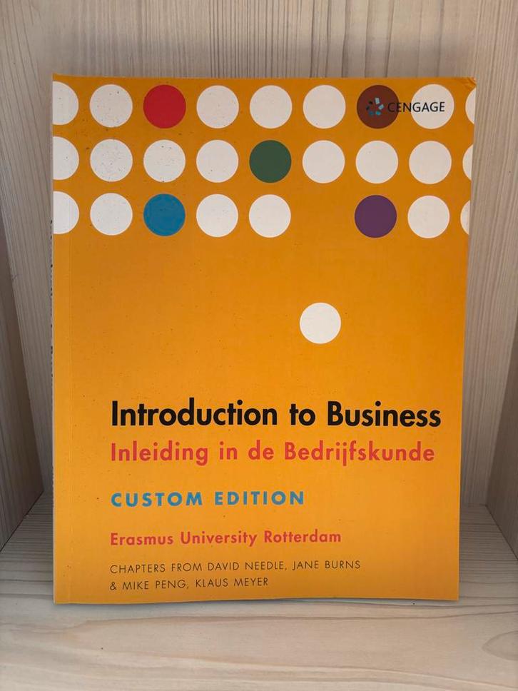 Introduction to Business - Erasmus Universiteit, Boeken, Studieboeken en Cursussen, Nieuw, WO, Gamma, Ophalen of Verzenden