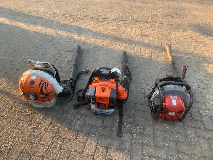 Gebruikte ruggedragen bladblazer Stihl Husqvarna Robin, Tuin en Terras, Bladblazers, Gebruikt, Ruggedragen, Benzine, Ophalen