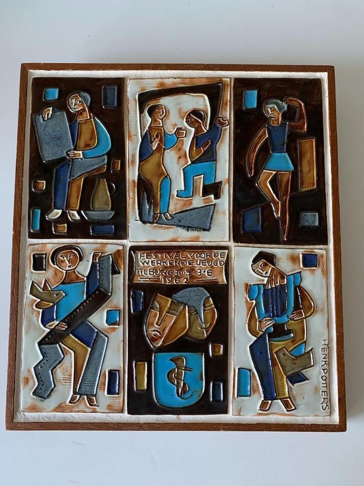 Mooie  keramiek wanddecoratie Henk Potters (Tilburg 1962), Antiek en Kunst, Antiek | Keramiek en Aardewerk, Ophalen