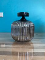 Glazen plafondlamp van rookglas - nieuw in verpakking, Huis en Inrichting, Ophalen, Nieuw, Glas, Art deco