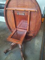 Antieke engelse Ovale klap tafel 135x104x62cm, Ophalen, Gebruikt, Klassiek, Vier personen