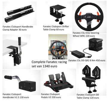 Fanatec stuurwiel - pedalen - handrem in doos 1340 euro beschikbaar voor biedingen