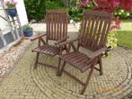 Hardhouten tuinstoelen 15 euro p stuk, Tuin en Terras, Ophalen, Gebruikt, Hout, Verstelbaar
