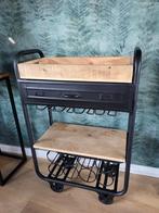 Wijntrolley, Huis en Inrichting, Ophalen, Minder dan 55 cm, Zo goed als nieuw, Rechthoekig