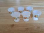 Vintage Arcopal eierdopjes Fruit de France set van 6, Huis en Inrichting, Keuken | Servies, Gebruikt, Nvt 2de hands, Overige typen