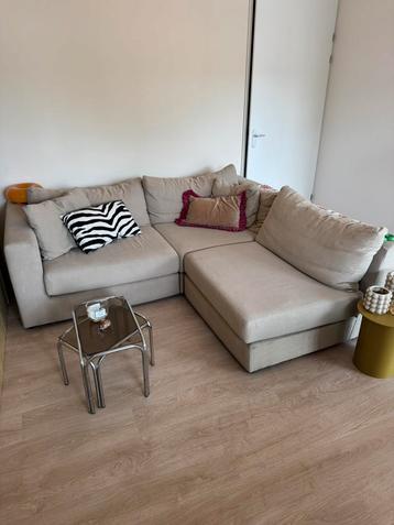 Grote heerlijke Modulaire bank hoekbank beige