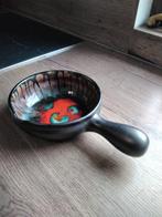 Vintage Keramische Schaaltje met Handvat, Gebruikt, Porselein of Keramiek, Schaal, Rond