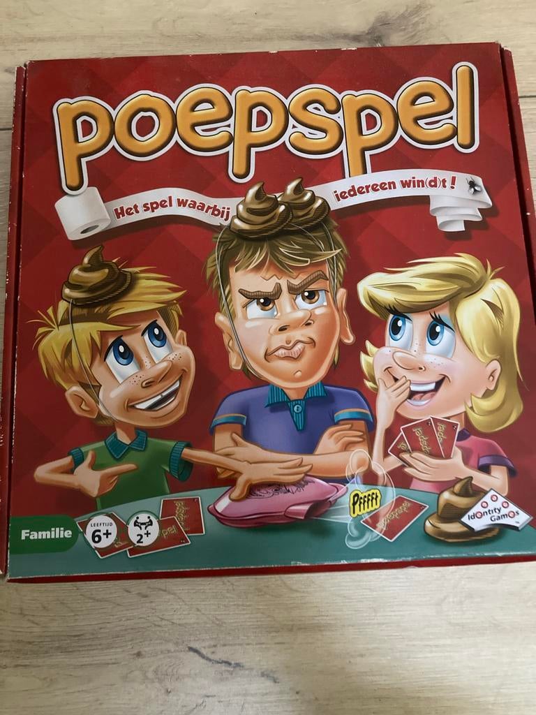 Poepspel - Compleet en Gebruikt, Een of twee spelers, Ophalen of Verzenden, Gebruikt