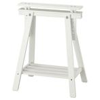 IKEA MITTBACK Schraag - Witte Houten Tafelpoot, Ophalen, Zo goed als nieuw, Tafelpoot
