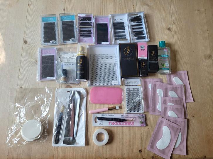 Wimperextensions Set Compleet, Sieraden, Tassen en Uiterlijk, Uiterlijk | Cosmetica en Make-up, Zo goed als nieuw, Make-up, Ogen