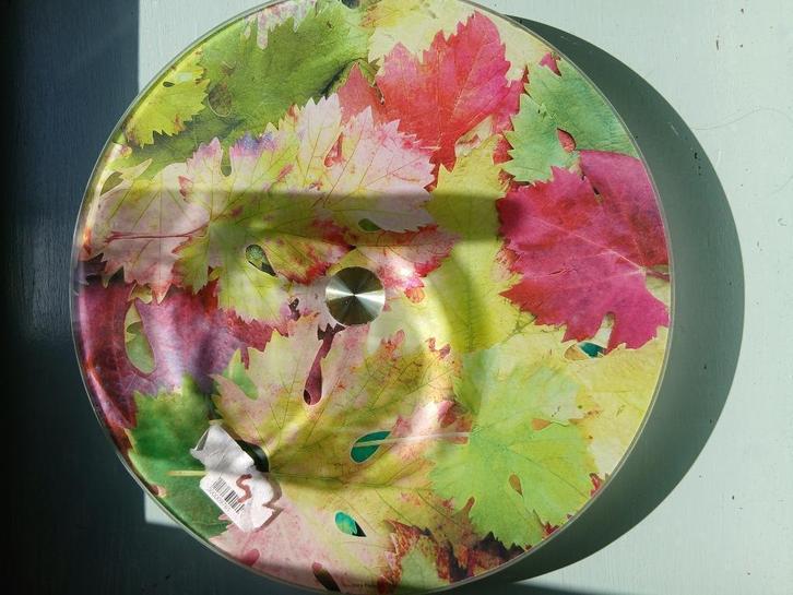 schaal met draaiplateau, Huis en Inrichting, Woonaccessoires | Schalen en Manden, Zo goed als nieuw, Schaal, Rond, Glas, Ophalen of Verzenden