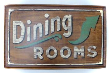 Houten handbeschilderd wandbord / diner / Dining Rooms beschikbaar voor biedingen