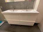 Wastafelkast wit 120 breed, Huis en Inrichting, Badkamer | Badkamermeubels, Gebruikt, 100 tot 150 cm, Ophalen of Verzenden, Minder dan 100 cm