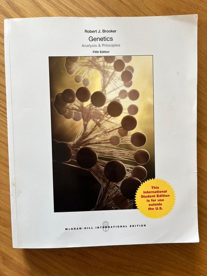 Genetics Analysis and Principles 5e ISE, Boeken, Studieboeken en Cursussen, Zo goed als nieuw, WO, Beta, Ophalen of Verzenden