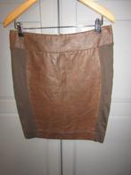 G328 EMMA mt 38 rok bruin imitatileer tricot model Gerda, Bruin, Verzenden, Zo goed als nieuw, Knielengte