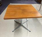 Vintage salon tafel teak veneer chroom, Ophalen, Gebruikt