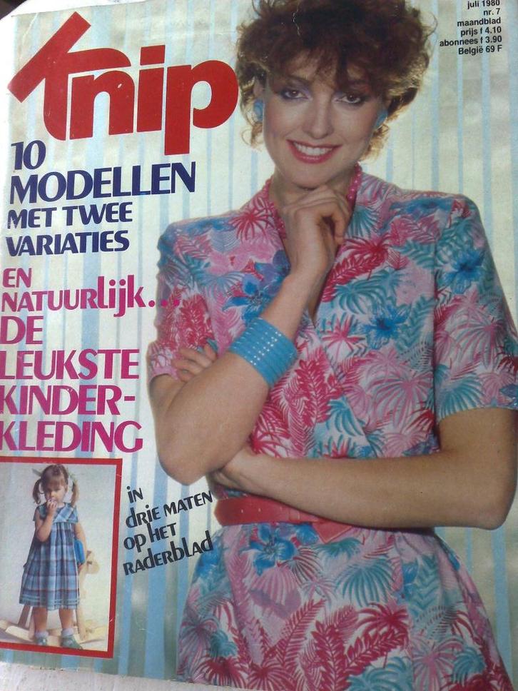 Knipmode zelfmaakmode juli nr. 7 / 1980, Hobby en Vrije tijd, Kledingpatronen, Gebruikt, Vrouw, Knipmode, Verzenden