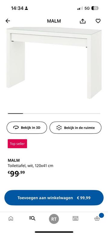 Ikea Malm Toitlettafel