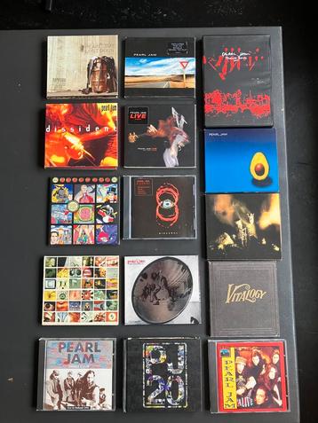 14 Pearl Jam CD's plus GRATIS DVD + GRATIS VERZENDING beschikbaar voor biedingen