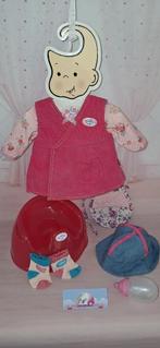 Zapf Baby Born bloemenromper met fel roze jurk, Verzenden, Zo goed als nieuw, Babypop