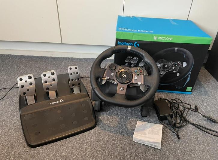 Logitech G920 Racestuur + Pedalen, Spelcomputers en Games, Spelcomputers | Overige Accessoires, Zo goed als nieuw, Ophalen of Verzenden