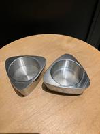 Vintage aluminium kandelaar set IKEA jaren ‘90 driehoek, Huis en Inrichting, Woonaccessoires | Kandelaars en Kaarsen, Gebruikt
