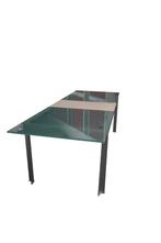 Stijlvolle Uitschuifbare Eettafel – B&B Italia Glas & Metaal, Huis en Inrichting, Tafels | Eettafels, Ophalen, Gebruikt, 200 cm of meer