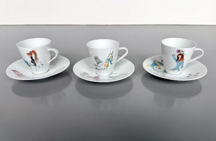 3-delige set Hutschenreuther "La Boheme" kop en schotels, Huis en Inrichting, Keuken | Servies, Zo goed als nieuw, Kop(pen) en/of Schotel(s)