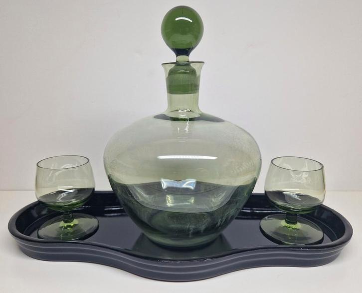 A.D. Copier Glasfabriek Leerdam Tinka likeurstel 1953., Antiek en Kunst, Antiek | Glas en Kristal, Ophalen of Verzenden