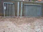 Vierdelig hekwerk inclusief poort, Tuin en Terras, Tuinhekken en Hekwerk, Ophalen, Met poort, Gebruikt, Spijlenhekwerk