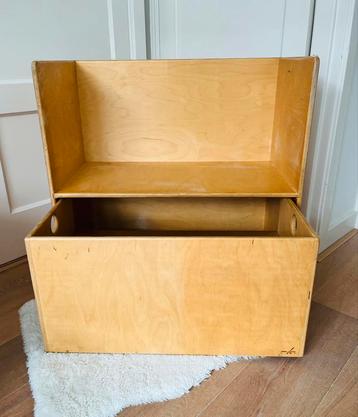 Vintage Van Dijk kubus tafel klepbankje bankje kubustafel beschikbaar voor biedingen