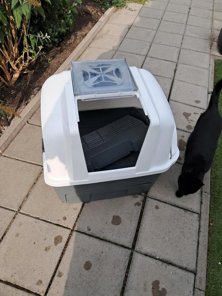 Catit kattenbak, groot. Grijs wit, Dieren en Toebehoren, Kattenbakken, Ophalen of Verzenden