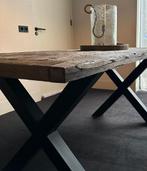 Oud eiken eettafel, Huis en Inrichting, Tafels | Eettafels, Gebruikt, 200 cm of meer, Vijf personen of meer, Eikenhout