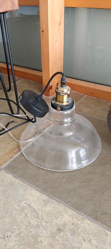 Glazen Hanglamp Industrieel beschikbaar voor biedingen