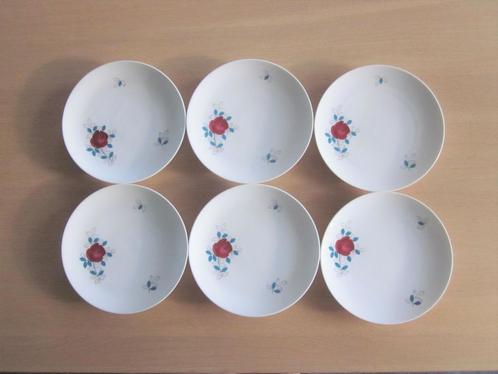 Thomas Germany Rose Floral Mid Century 6 borden D21cm H2cm, Huis en Inrichting, Keuken | Servies, Zo goed als nieuw, Bord(en)
