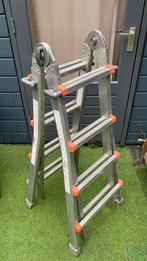 Professionele vouwladder telescoopladder Waku, Doe-het-zelf en Verbouw, Ladders en Trappen, Ophalen, Zo goed als nieuw, Opvouwbaar of Inschuifbaar