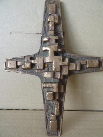 Art deco bronzen kruisbeeld reliëf plaquette 12x17 Hongarije beschikbaar voor biedingen