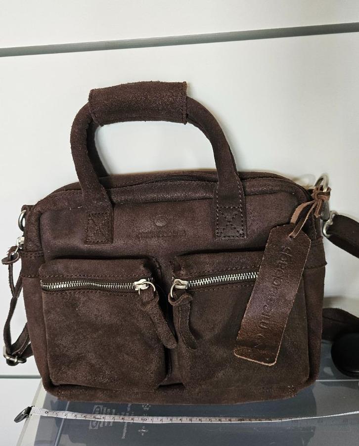 Micmacbags Suède Leren Crossbody / Schoudertas Bruin, Sieraden, Tassen en Uiterlijk, Tassen | Schoudertassen, Zo goed als nieuw