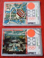 Jemen / YAR - 2x Olympische Spelen Sapporo 1972, Postzegels en Munten, Verzenden, Gestempeld, Sport
