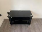 Zwart glazen tv meubel, Ophalen of Verzenden, Zo goed als nieuw, 25 tot 50 cm, Minder dan 100 cm