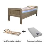 Actie 2 - Seniorenbed met handverstelbare bodem en matras -
