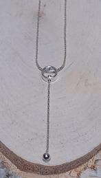 stijlvolle zilverkleurige ketting, Ophalen of Verzenden, Zilver, Overige materialen