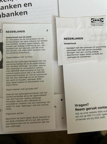 Lederen bank en fauteul Ikea Landskrona. - afbeelding 6