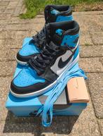 Jordan 1 high OG unc toe, Kleding | Heren, Schoenen, Zo goed als nieuw, Jordan, Verzenden, Blauw
